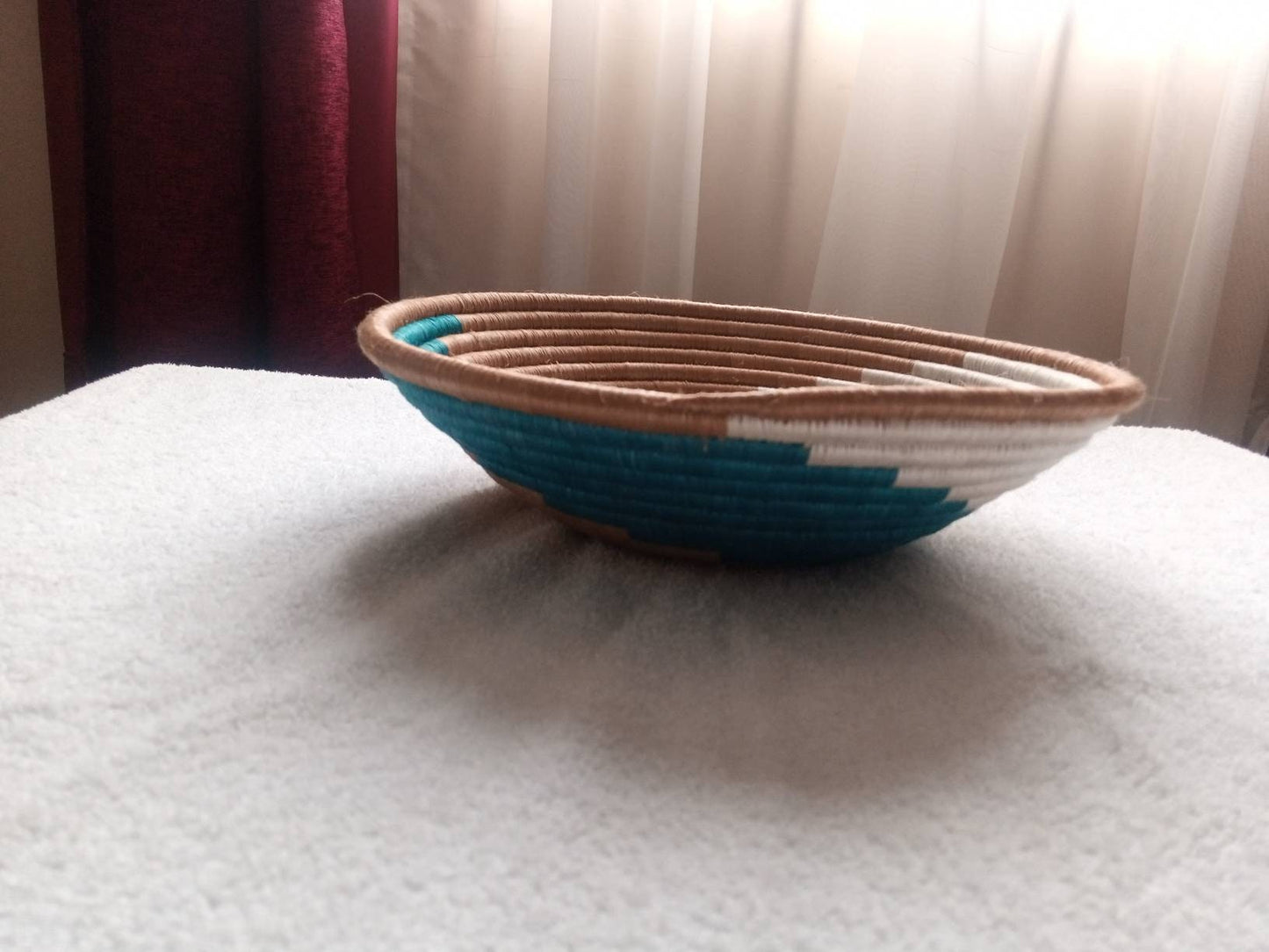 12" Large African wall basket, Home Decor basket, Wicker wall art, African wall hanging, African woven basket, Rwanda Baskets, woven basket