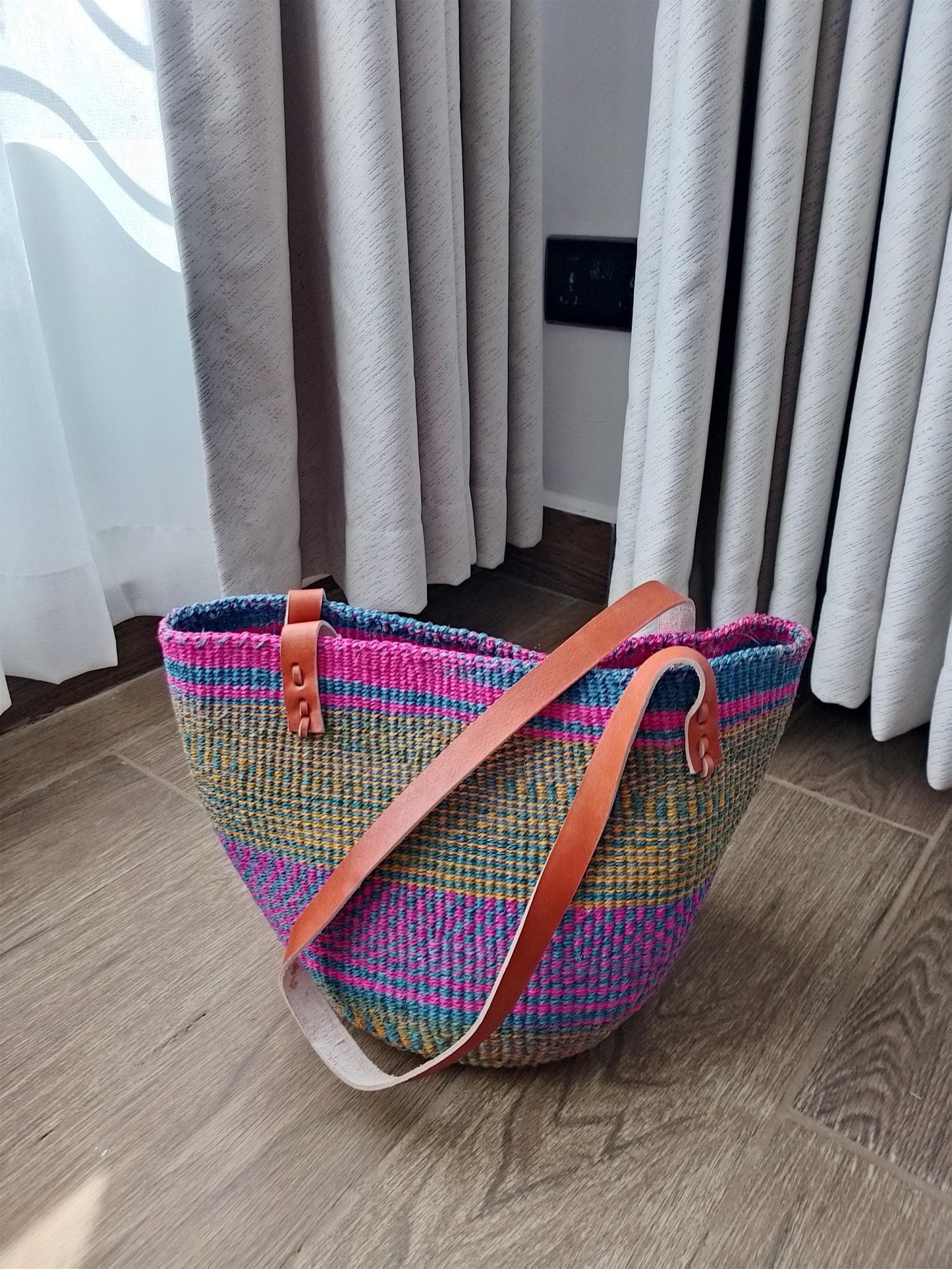 Handwoven kiondo hobo bag, multicolored kiondo handbag, colourful woven handbag, Sisal bag, African handbag, Kenyan handbag, Handmade bag