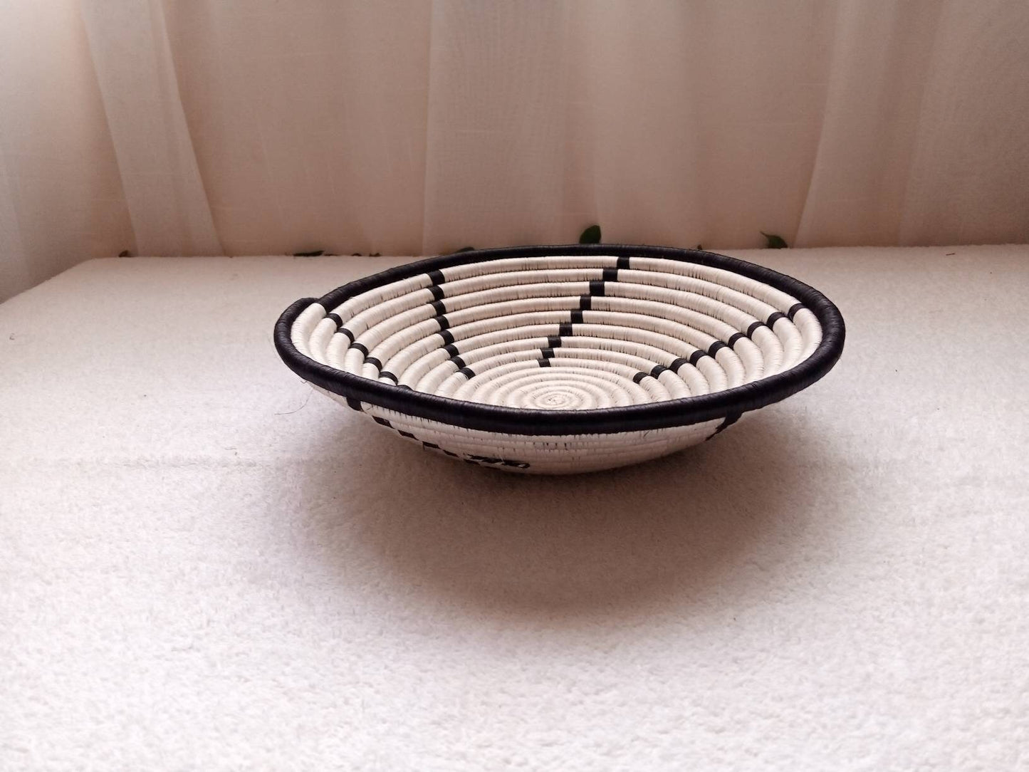 12" Large African wall basket, Home Decor basket, Wicker wall art, African wall hanging, African woven basket, Rwanda Baskets, wall baskets
