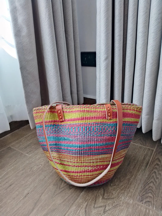 Handwoven kiondo hobo bag, multicolored kiondo handbag, colourful woven handbag, Sisal bag, African handbag, Kenyan handbag, Handmade bag