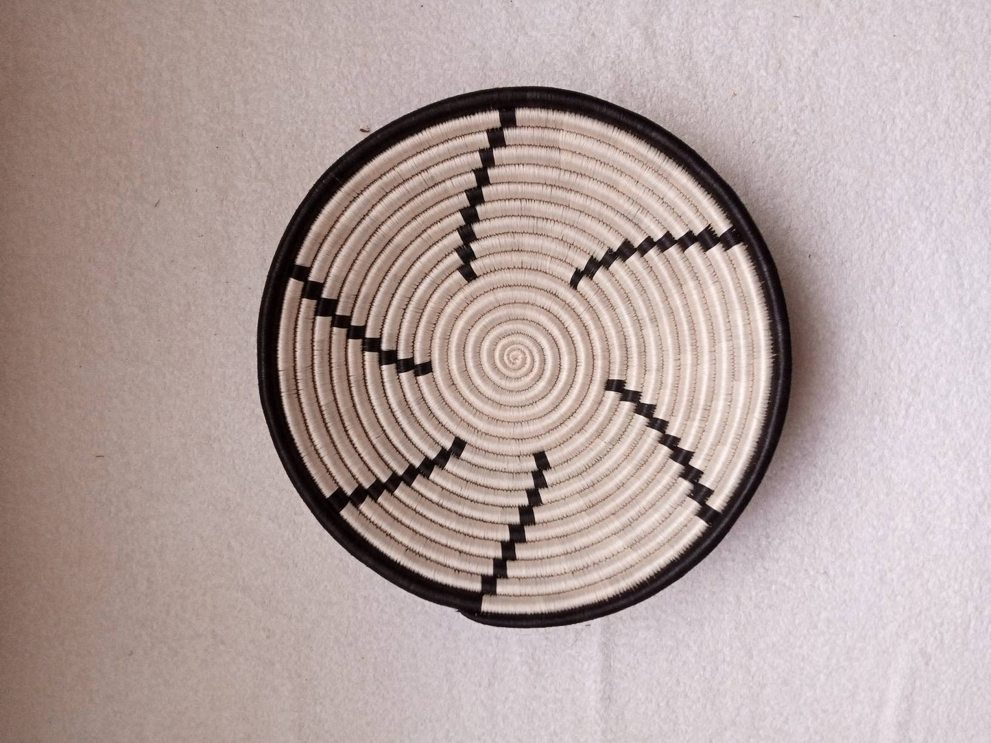12" Large African wall basket, Home Decor basket, Wicker wall art, African wall hanging, African woven basket, Rwanda Baskets, wall baskets