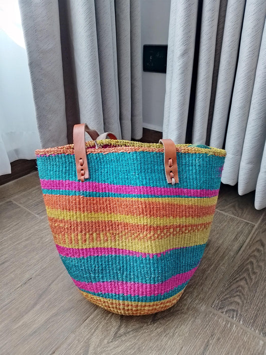 Handwoven kiondo hobo bag, multicolored kiondo handbag, colourful woven handbag, Sisal bag, African handbag, Kenyan handbag, Handmade bag