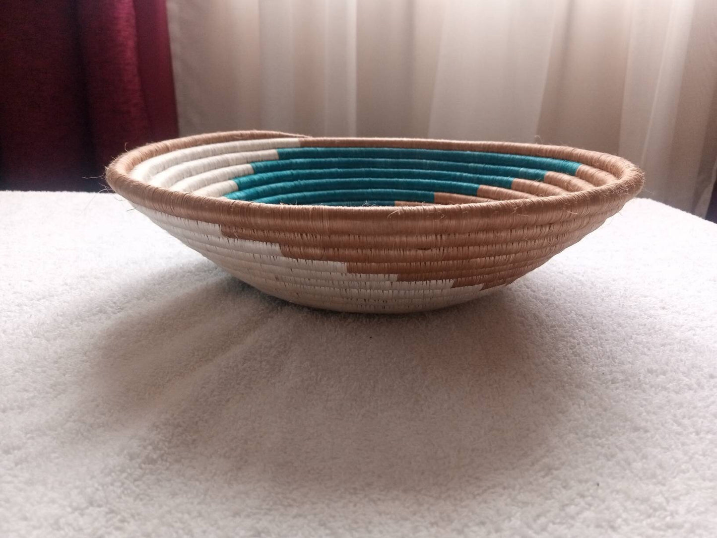 12" Large African wall basket, Home Decor basket, Wicker wall art, African wall hanging, African woven basket, Rwanda Baskets, woven basket