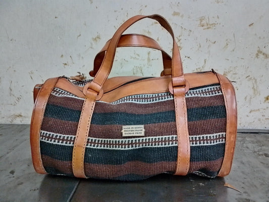 Baobab and Leather Travel Bag, duffel bag – Handcrafted, Durable, and Eco-Friendly