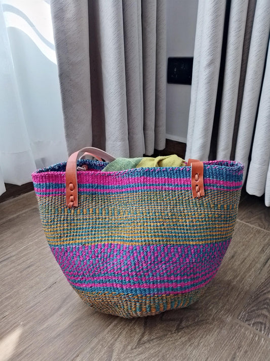Handwoven kiondo hobo bag, multicolored kiondo handbag, colourful woven handbag, Sisal bag, African handbag, Kenyan handbag, Handmade bag