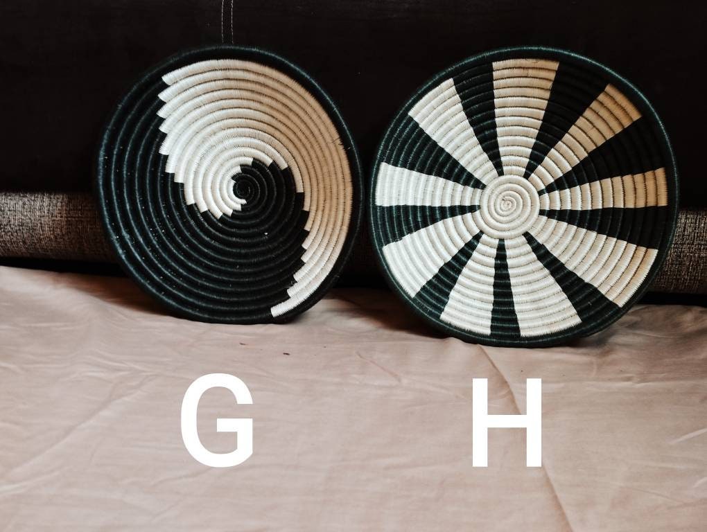 Handwoven Rwandese Basket Collection - 15 Pieces for Home Styling