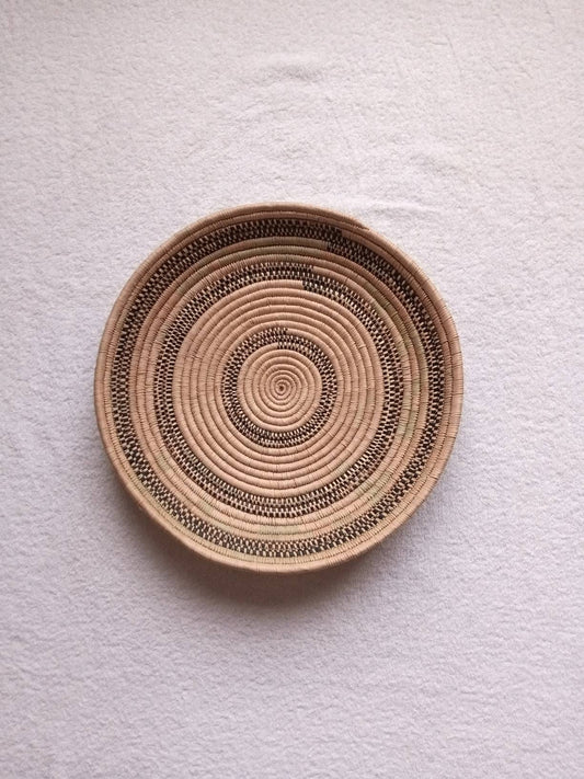 14" Large Raffia wall decor, Home Decor basket, Wicker wall art, Wall hanging, African woven basket, Boho wall hanging, Boho wall decor