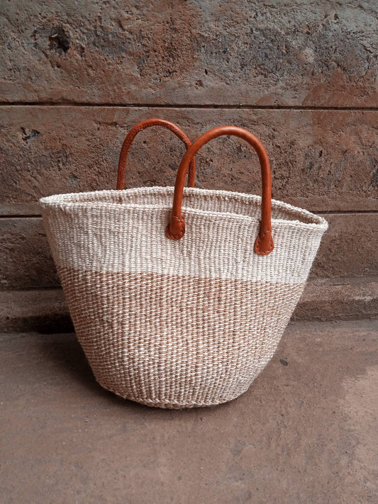 Large 12" sisal beach tote, big tote bag, farmers market bag, African shopper bag, big tote bag Handbag, Market bag,Handmade bag, beach tote