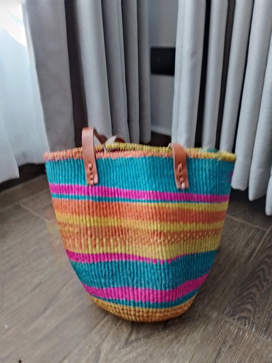 Handwoven kiondo hobo bag, multicolored kiondo handbag, colourful woven handbag, Sisal bag, African handbag, Kenyan handbag, Handmade bag