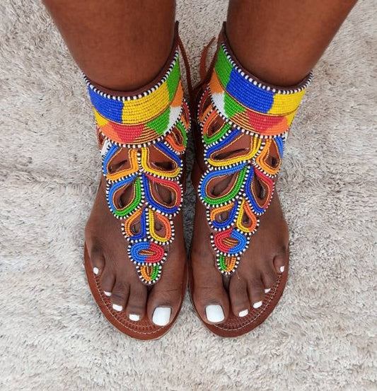 Best seller, African sandals for women, Beaded sandals, African Beaded sandals, african sandals, maasai sandals, platform sandals, sandals