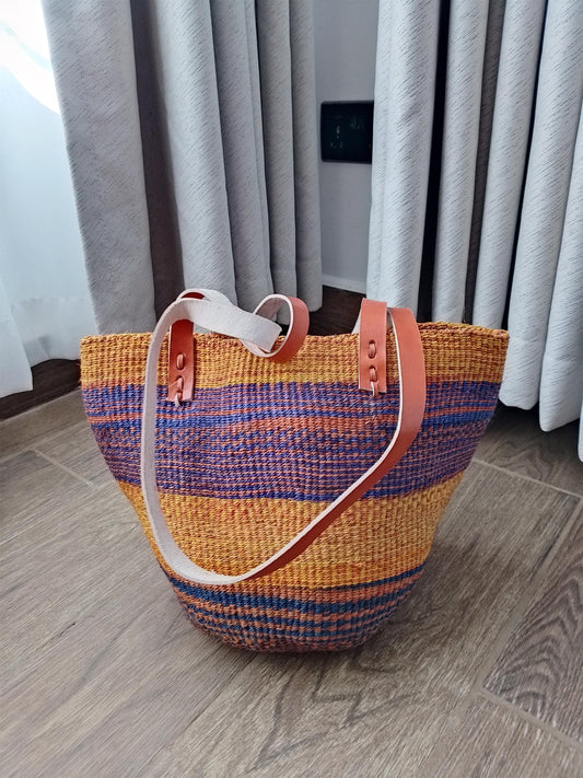 Handwoven kiondo hobo bag, multicolored kiondo handbag, colourful woven handbag, Sisal bag, African handbag, Kenyan handbag, Handmade bag