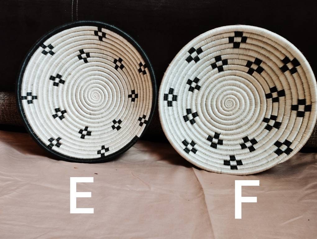 Handwoven Rwandese Basket Collection - 15 Pieces for Home Styling